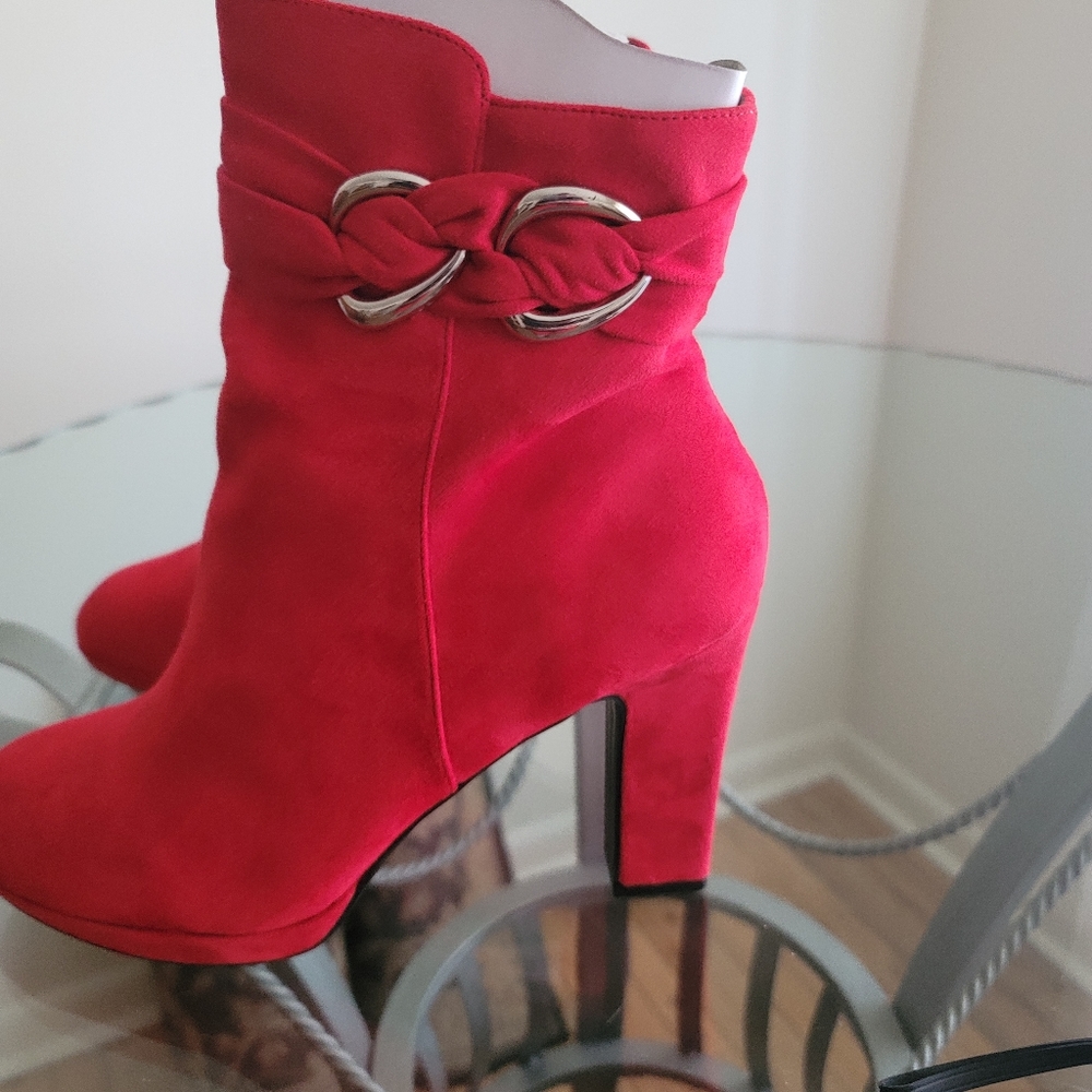 NIB Impo red wedge ladies boots size 11. - Picture 4 of 6